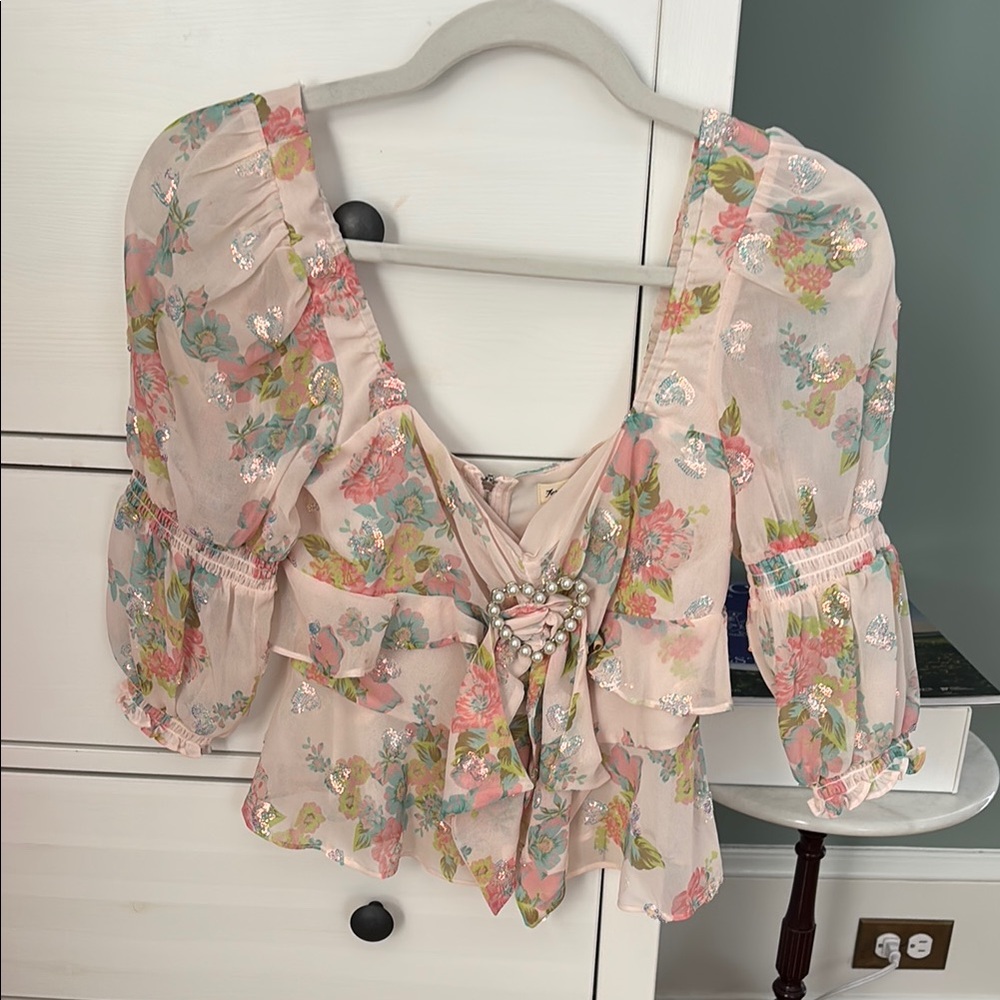 Floral Pink Women's Top